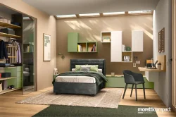 Zona studio integrata in cameretta Moretti Compact